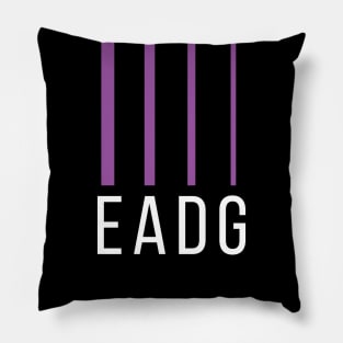 Bass Player Gift - EADG 4 String - Purple Pillow