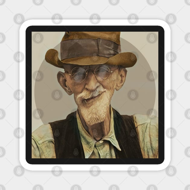 Frank the Farmer -  Funny Face - Caricature Magnet by Wilcox PhotoArt