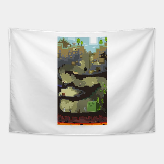 Minecraft Progression Map Tapestry by SaucyBandit