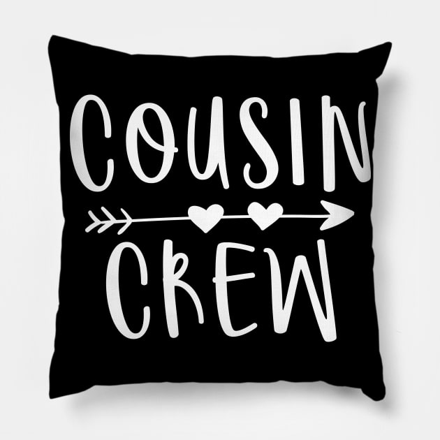 Cousin crew - cousin quote typography design Pillow by colorbyte