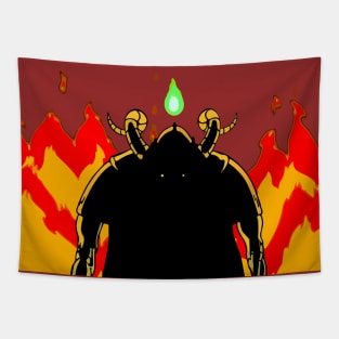 Silhouette of a demon Tapestry