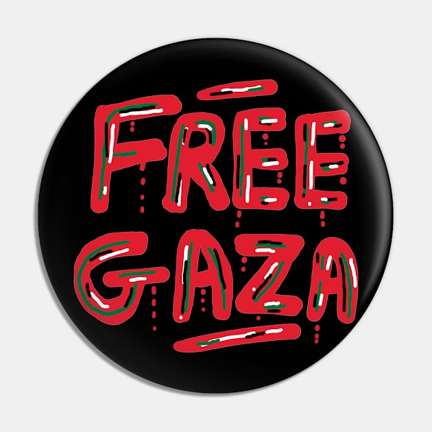 Free Gaza Pin by Mark Ewbie