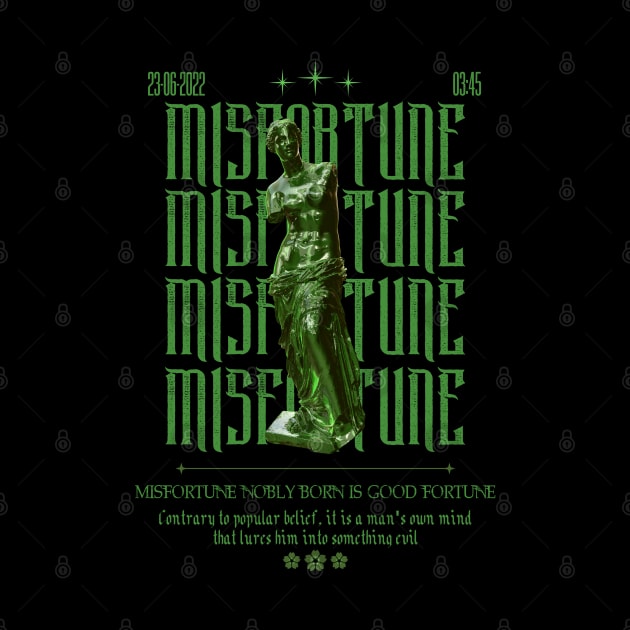 Misfortune - Techno Merch - Streetwear Style by THE RAVERSBRAND