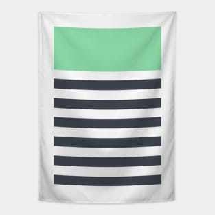 Mint with dark grey stripe pattern Tapestry