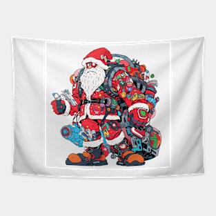 Santa Claus & Cyberpunk 3 Tapestry