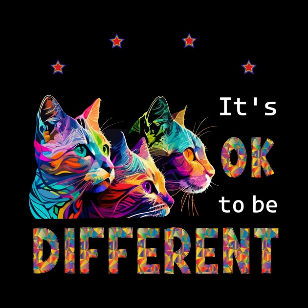 Cute Cats , Its Ok To Be Different by KRMOSH