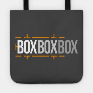 'Box Box Box' Formula 1 Racing Pitstop Design Tote