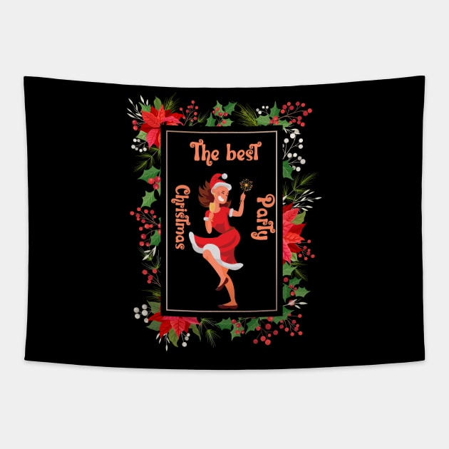 The Best Christmas Party Tapestry by NICHE&NICHE