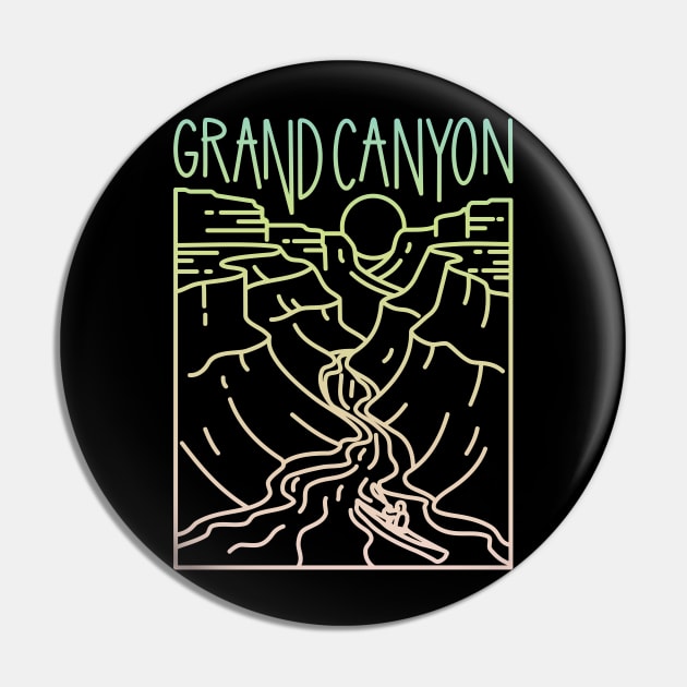 Grand Canyon - Rim to Rim hike - USA T-Shirt Pin by Iambolders