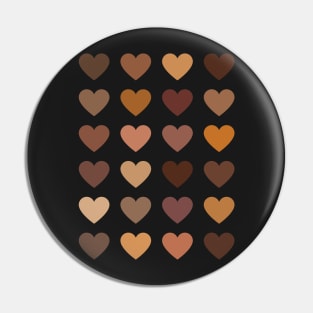 Melanin hearts Pin