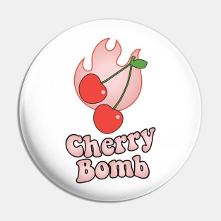 Cherry Bomb and Light Peach Blush Flaming Design Pin