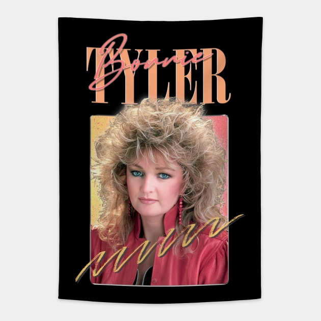 Bonnie Tyler \/\ 80s Aesthetic Fan Art Design Tapestry by DankFutura