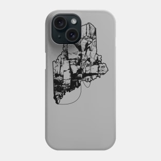 Rock Climbing Maine Rock Climber State Map Phone Case