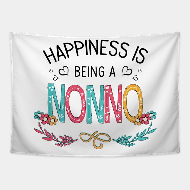 Happiness Is Being A Nonno Wildflowers Valentines Mothers Day Tapestry by KIMIKA