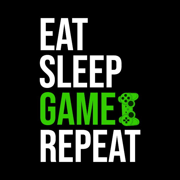 Eat sleep game repeat by Dynasty Arts