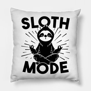 Funny Sloth Meditating Sloth Mode Meditation Lotus Pose Yoga Pillow