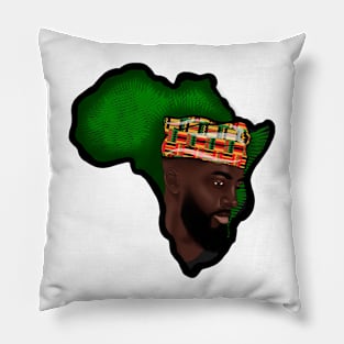 Africa Map African Man Melanin Excellence. Pillow