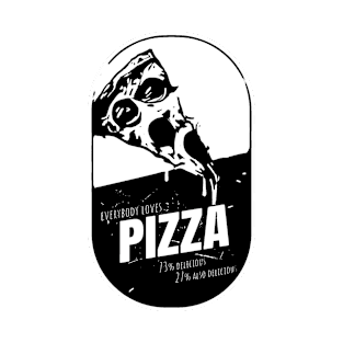 everybody loves piizza stencil T-Shirt