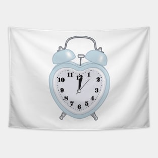 sky blue heart shaped alarm clock aesthetic dollette coquette Tapestry