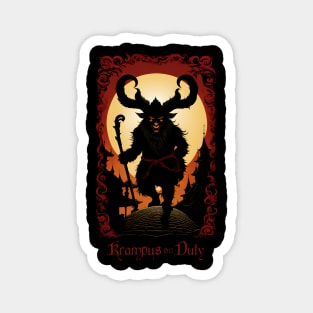 Krampus on Duty Magnet