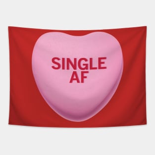Single AF Valentine's Day Candy Heart Shirt Tapestry