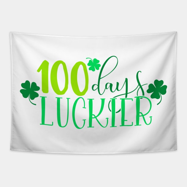 100 Days luckier Tapestry by Coral Graphics