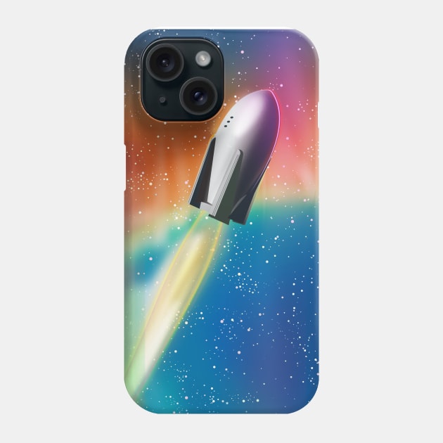 Retro Space Rocket Phone Case by nickemporium1