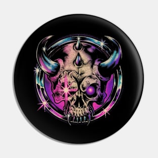 HORNED SKULL Pin