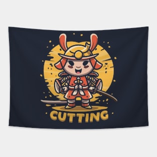 Samurai cutting Tapestry