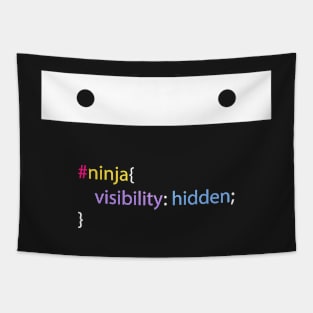 Ninja CSS  - Funny Programming Jokes - Dark Color Tapestry