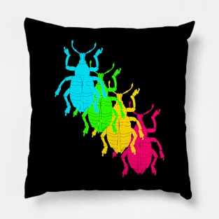 Weevil beetle (Curculionoidea) rainbow Pillow