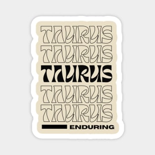 Retro Taurus Design Magnet