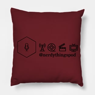 Nerdy Things Podcast Banner Pillow