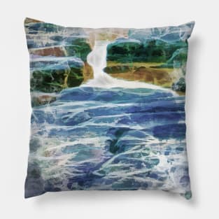 Abstract waterfall and river Pillow