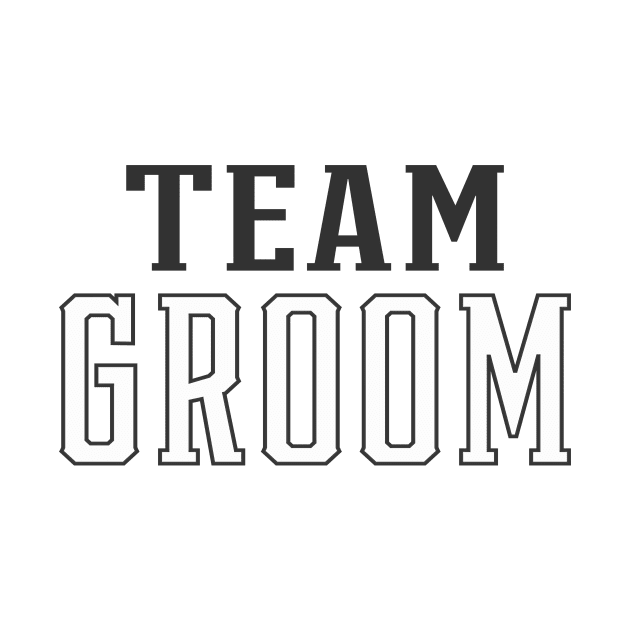 Simple Team Groom Wedding Typography by Jasmine Anderson