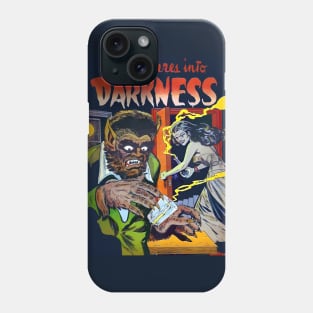 Adventure Into Darkness Vintage Comic Book Cover Art Phone Case