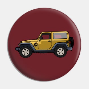 Jeep Wrangler Rubicon 2-door Yellow Pin