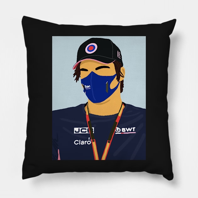 Lance Stroll at the 70th Anniversary Grand Prix at Silverstone Pillow by royaldutchness