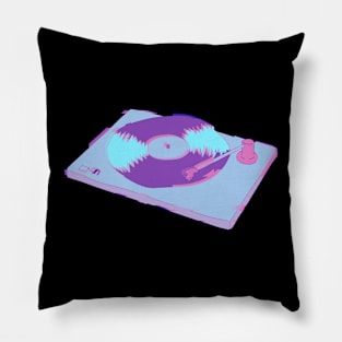 glitchy turntable Pillow