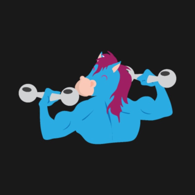 Dumbbells Unicorn Muscles Gym Fitness by Nulian Sanchez