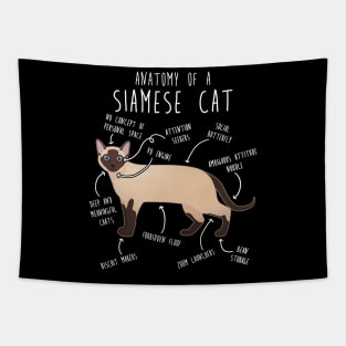 Siamese Cat Anatomy Tapestry