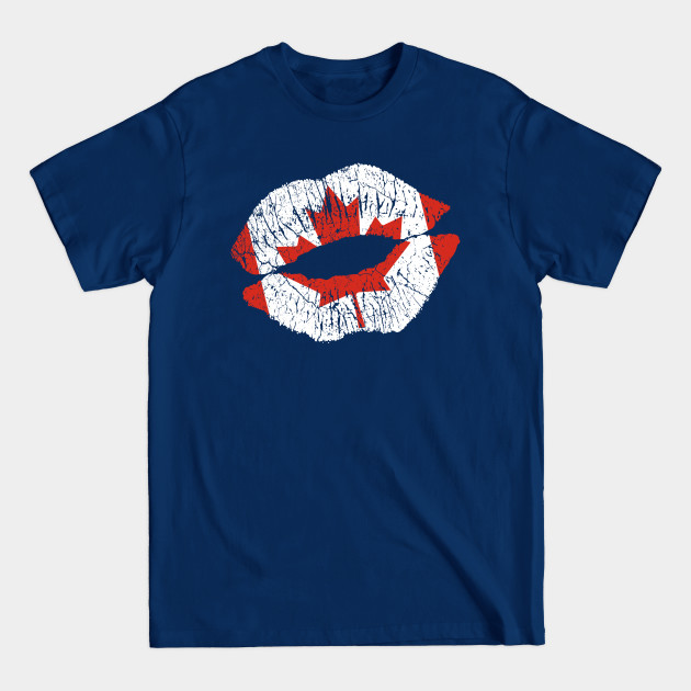 Disover Canadian Flag Kiss - Canada Flag - T-Shirt