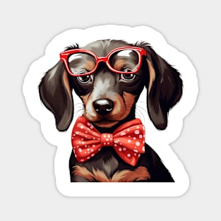 Fancy Dachshund Dog Magnet