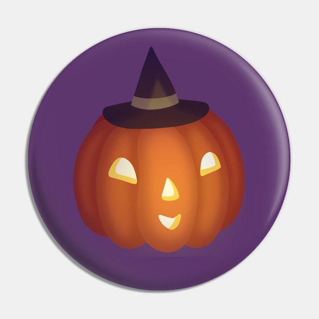 Little Witch Pumpkin Pin by NofrooF