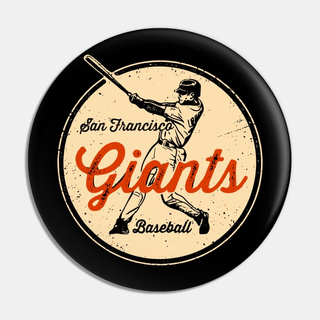 Vintage Giants Pin by Throwzack