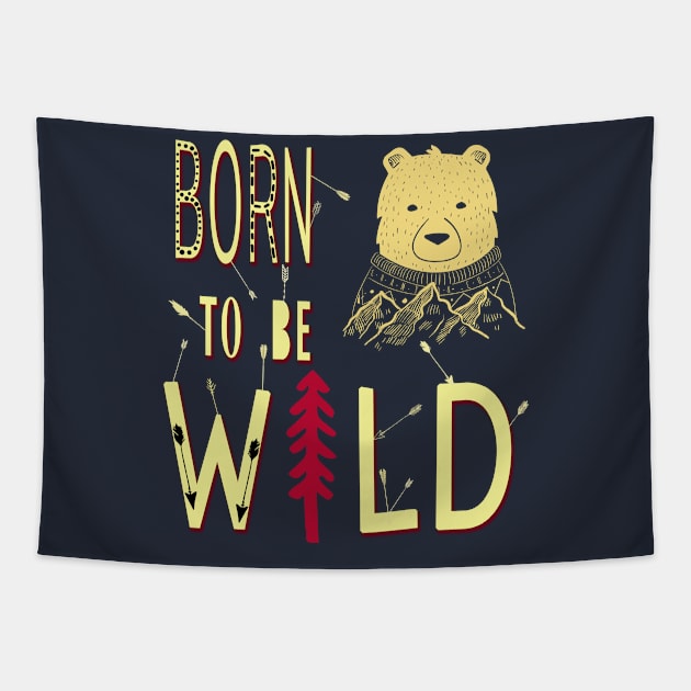 Born (front and back) Tapestry by Bongonation