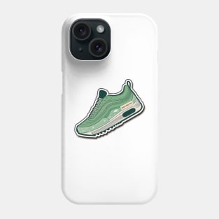 Step into Sustainability: The Beige Green Cartoon Sneaker Phone Case