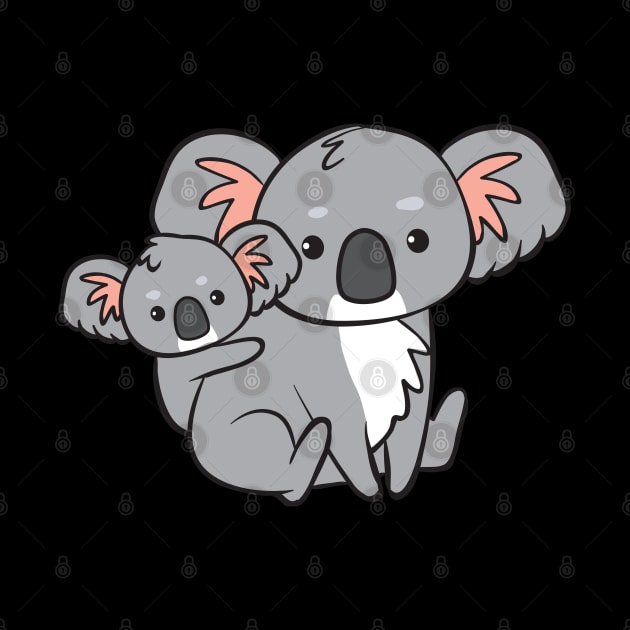 Koala - with little baby by theanimaldude