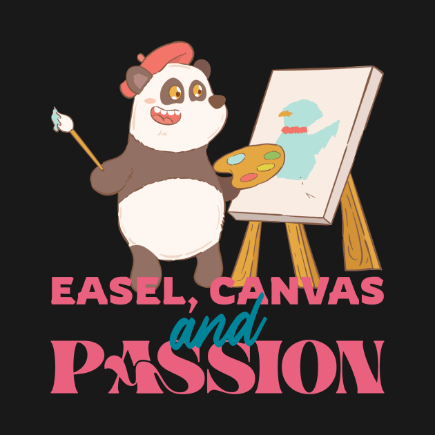 Easel, Canvas and Passion by Creative Cartoon