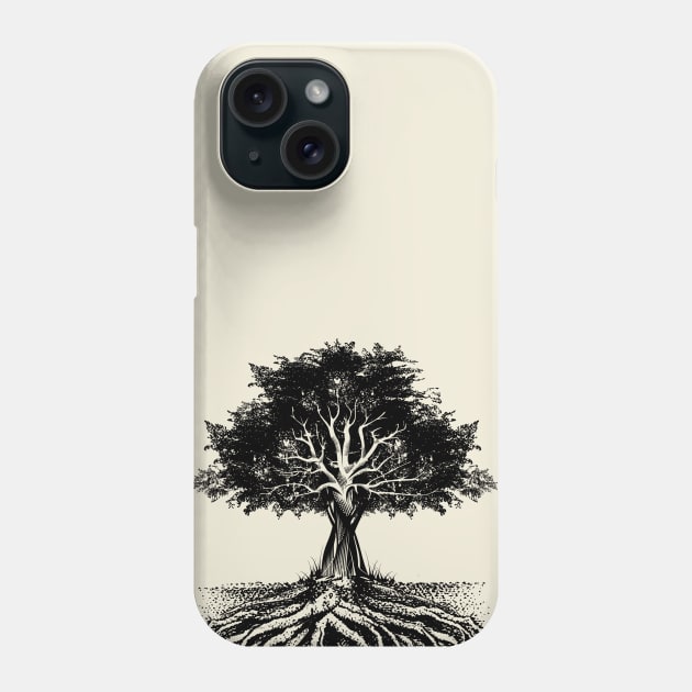 Tree Art Drawing Phone Case by michony